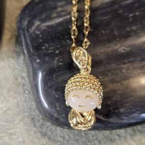 Beautiful Gold Peaceful Monk Necklace